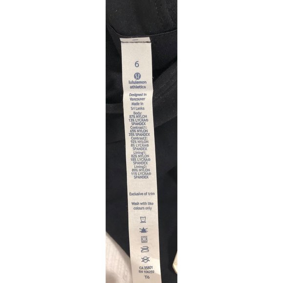 Lululemon Black Crossback Tank - Size 6 - Picture 8 of 8